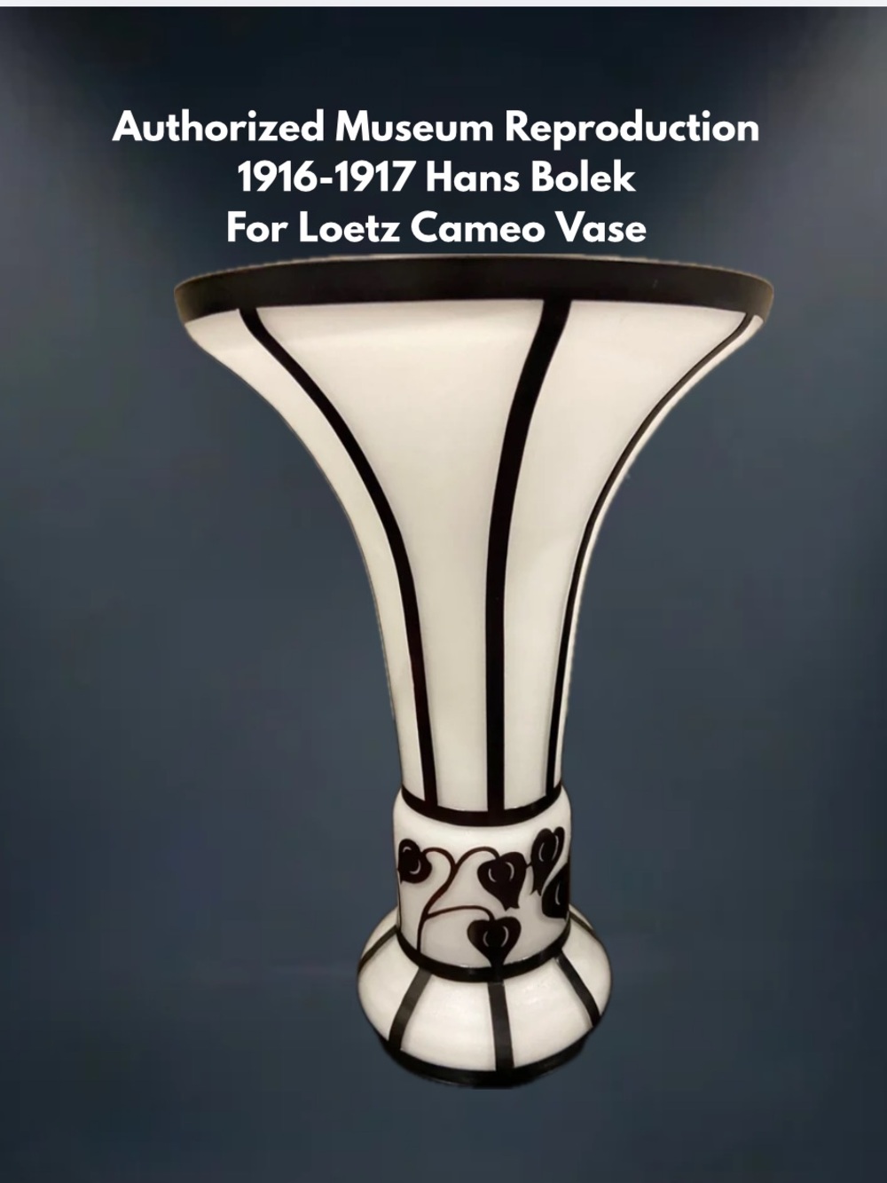Authorized Museum Reproduction of Hans Bolek Loetz Bohemian Cameo Glass Vase.